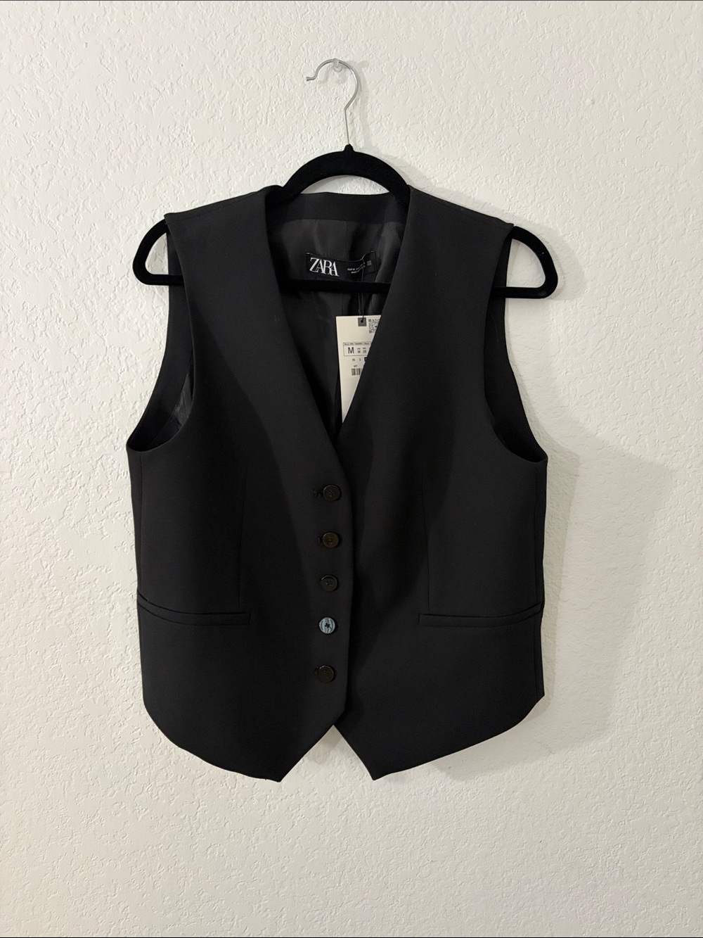 Zara Women's Black Tailored Vest